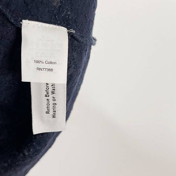 J Crew Womens XXS Navy Blue Sequin Scoop Neck Tank Top Cotton Blouse 2XS - Picture 7 of 9